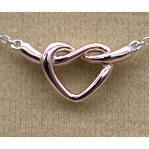 Sterling Silver 925 Gold Plated Heart Necklace by equilibrium - Image 4