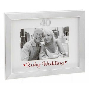 Ruby Wedding Photo Frame 6x4 290330 40th Anniversary