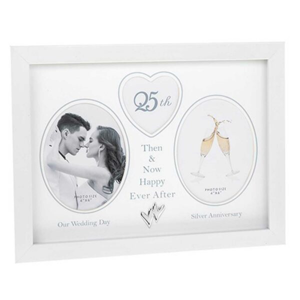 25th Wedding Anniversary photo frame then & now 290435