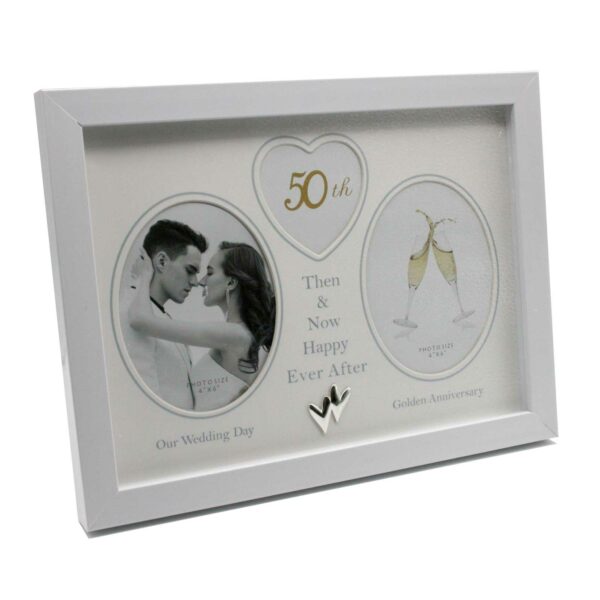 50th Wedding Anniversary Photo Frame Then & Now