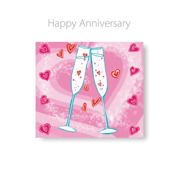 Happy Anniversary Champagne 3D CD Card by CDCard Company