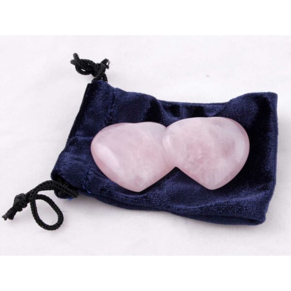 Gemstone Rose Quartz Double Heart