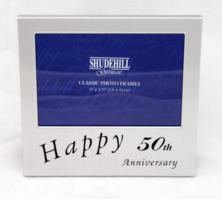 Happy 50th Anniversary photo frame 5" x 3"