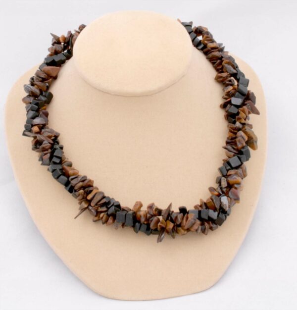 Tiger's Eye and Black Agate Necklace by Shudehill giftware