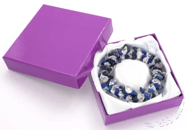 Lapis Lazuli and Crystal chip triple band bracelet by Craftstone Europe