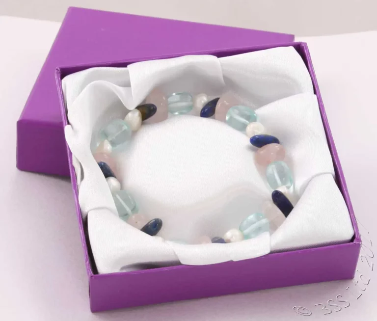 Pearl, Lapis Lazuli and Rose Quartz Bracelet