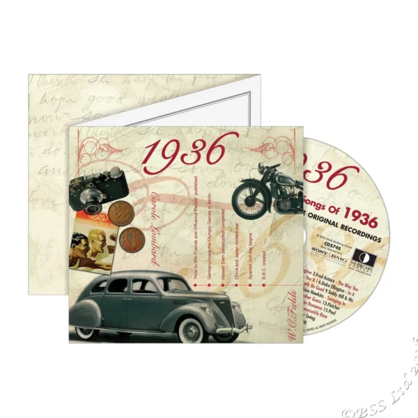84th Anniversary or Birthday gifts CD & DVD ~ Revisit the Music and News of 1936 - Image 4