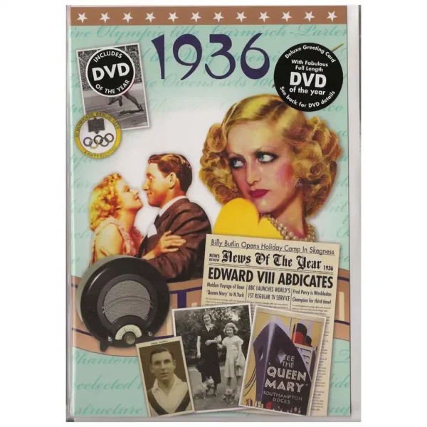 84th Anniversary or Birthday gifts CD & DVD ~ Revisit the Music and News of 1936 - Image 5