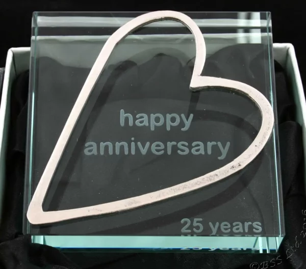 Happy Anniversary 25 years by English Pewter Company - Image 2