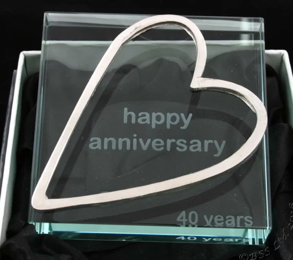 Happy Anniversary 40 years by English Pewter Company - Image 2