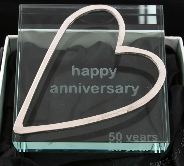 Happy Anniversary Token - 50 Years by the English Pewter Company