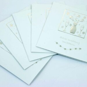 Silver 25th Anniversary Invitation Card