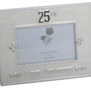 25th Happy Anniversary Photo Frame by Shudehill giftware