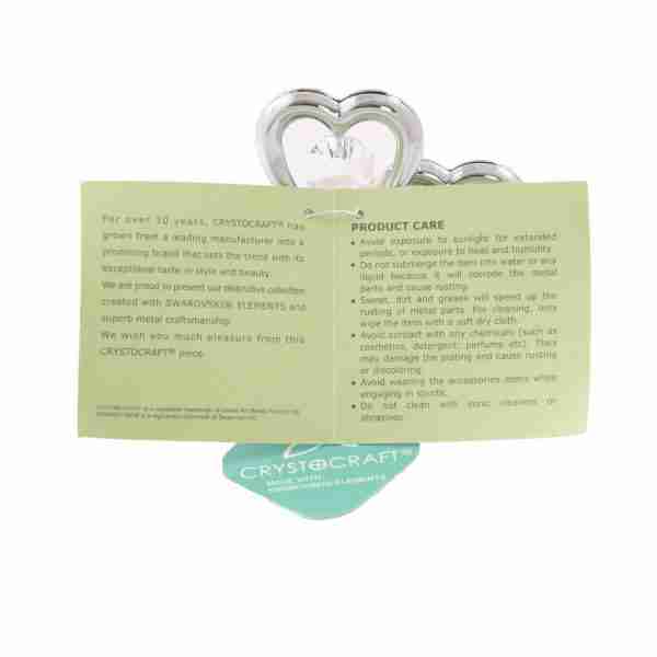 Crystocraft Chrome On Your Anniversary Love Heart Ornament - Image 3