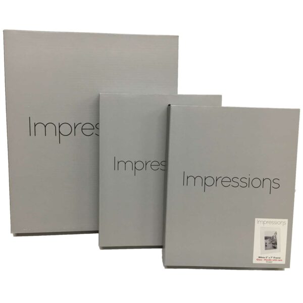 Impressions Silver Fine Edged Photo Frame fs16080 box