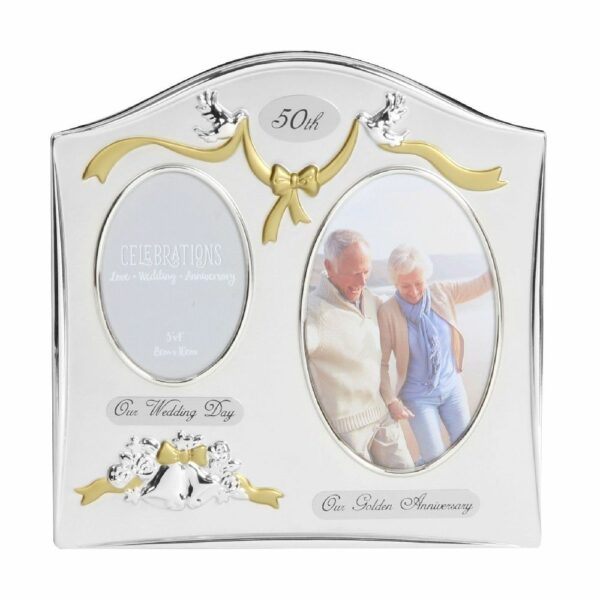 Celebrations 50th Anniversary Gift Silver Photo Frame