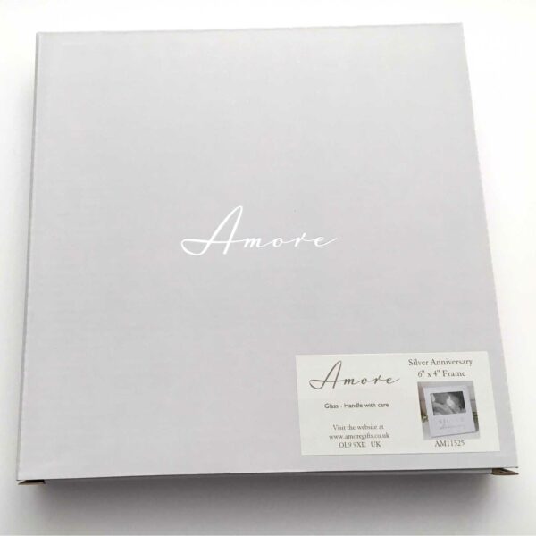 Silver Anniversary Amore Paperwrap Photo Frame 6" x 4" - Image 2