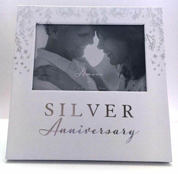 Silver Anniversary Amore Paperwrap Photo Frame