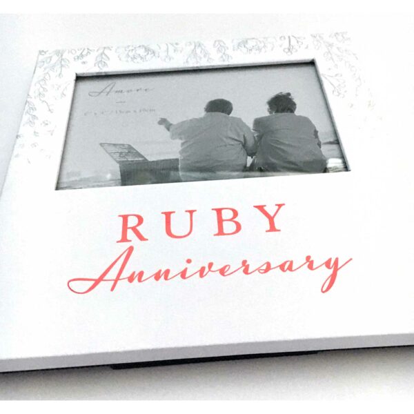 Ruby Anniversary Amore Photo Frame Paperwrap 6″ x 4″ - Image 3