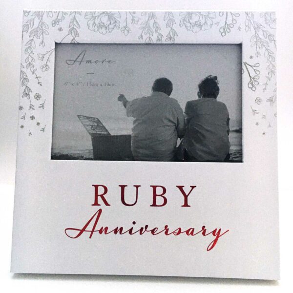 Ruby Anniversary Amore Photo Frame Paperwrap 6″ x 4″ - Image 4