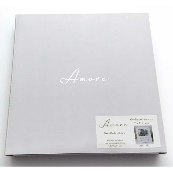Amore Paperwrap Golden Anniversary Photo Frame 6" x 4" - Image 2