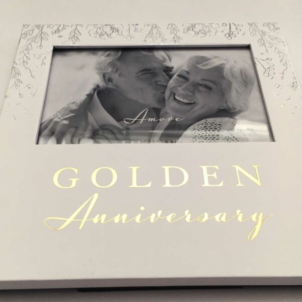 Amore Paperwrap Golden Anniversary Photo Frame 6" x 4" - Image 4