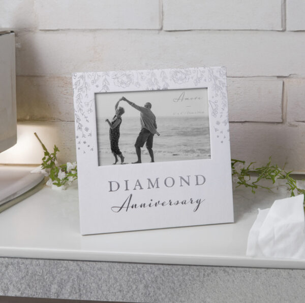 Amore Paperwrap Diamond Anniversary Photo frame 6" x 4"