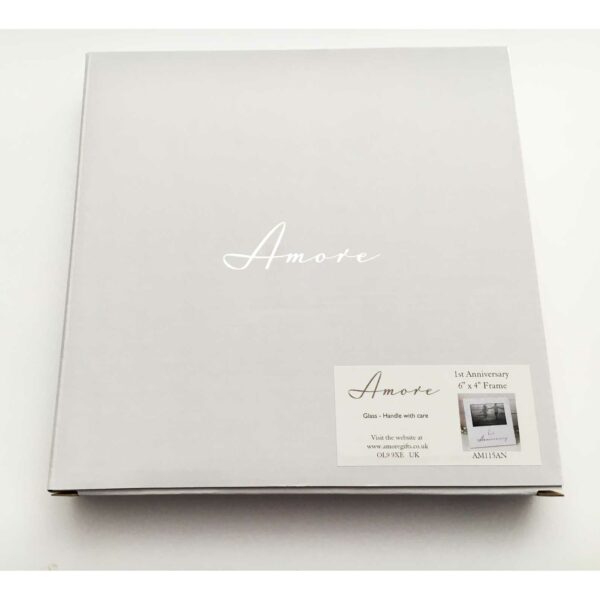 1st Anniversary Amore Paperwrap Photo Frame 6" x 4" - Image 2