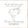For my Beautiful Wife on our Anniversary Greeting Card