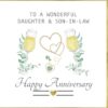 To a Wonderful Daughter & Son-in-Law Anniversary Greeting Card