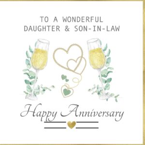 To a Wonderful Daughter & Son-in-Law Anniversary Greeting Card