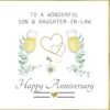 To a Wonderful Son & Daughter-in-Law Anniversary Greeting Card