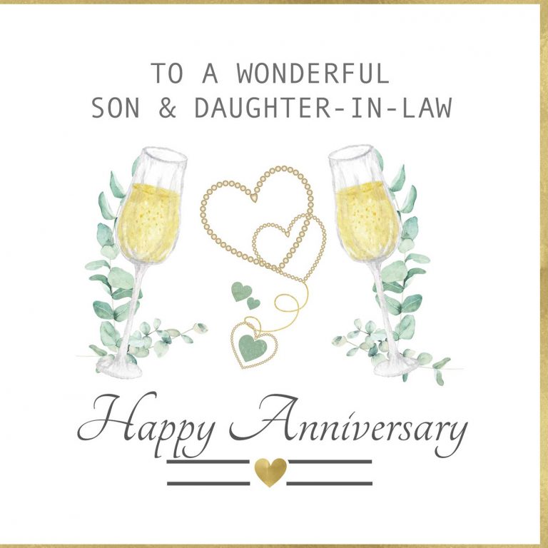 To a Wonderful Son & Daughter-in-Law Anniversary Greeting Card