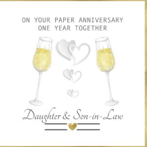 On Your Paper Anniversary Daughter & Son In Law Greeting Card