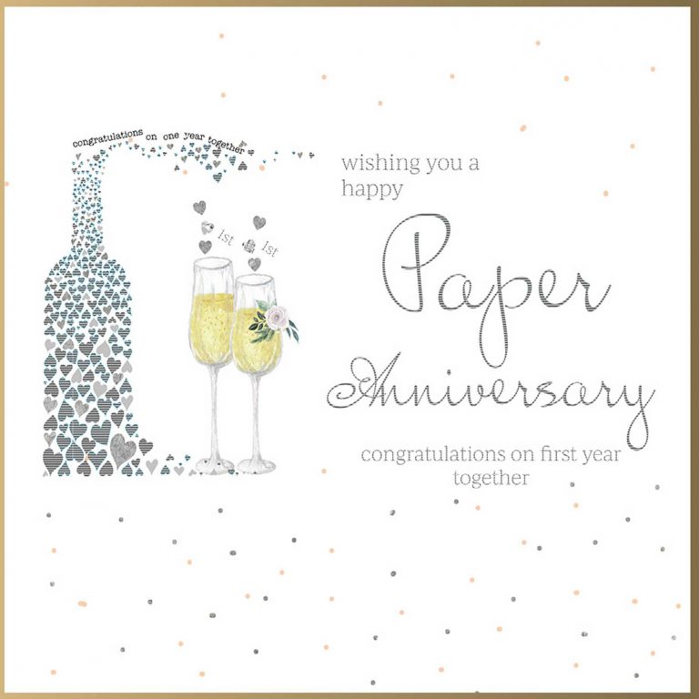 Wishing you a Happy Paper Anniversary Greeting Card