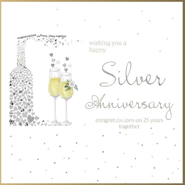 Wishing you a Happy Silver Anniversary Greeting Card