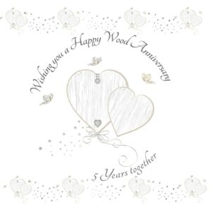 Wishing you a Happy Wood Anniversary Greeting Card