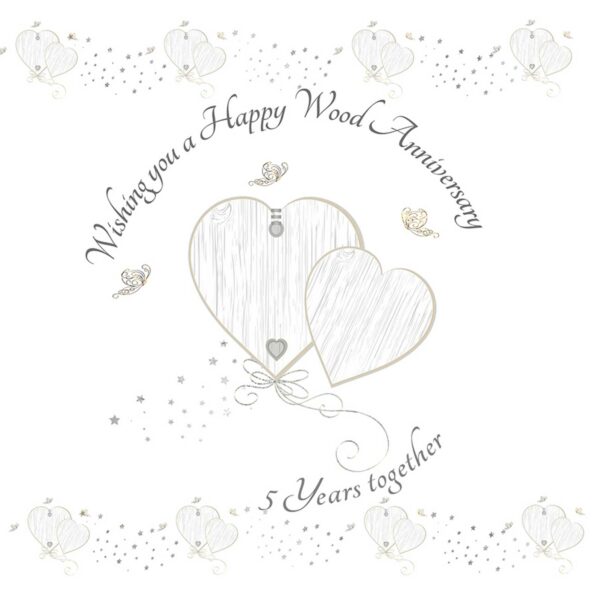 Wishing you a Happy Wood Anniversary Greeting Card