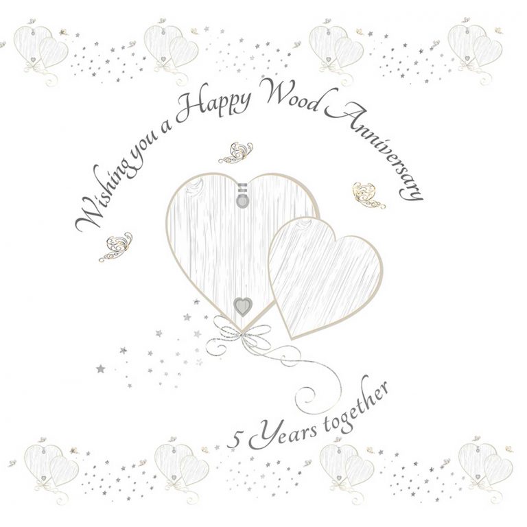 Wishing you a Happy Wood Anniversary Greeting Card