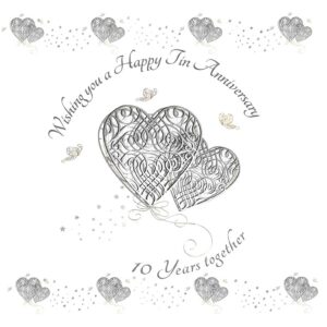 Wishing you a Happy Tin Anniversary Greeting Card