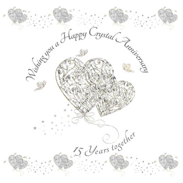 Wishing you a Happy Crystal Anniversary Greeting Card