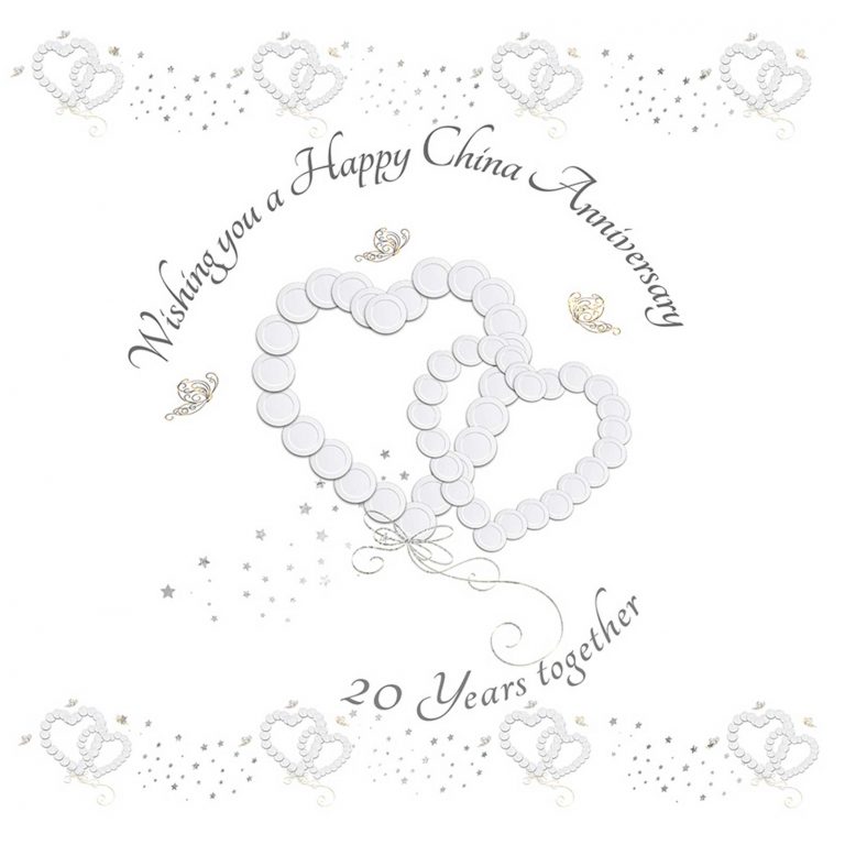 Wishing you a Happy China Anniversary Greeting Card