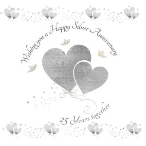 Wishing you a Happy Silver Anniversary Greeting Card