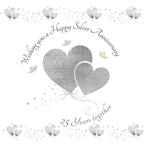 Wishing you a Happy Silver Anniversary Greeting Card