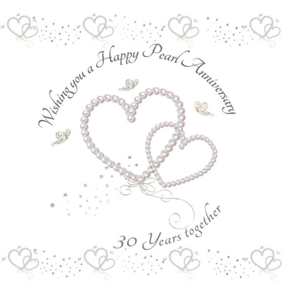 Wishing you a Happy Pearl Anniversary Greeting Card