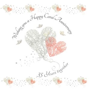 Wishing you a Happy Coral Anniversary Greeting Card