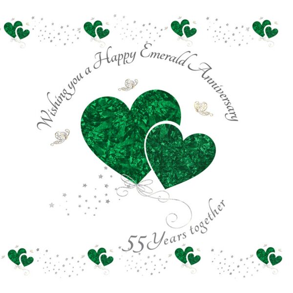 Wishing you a Happy Emerald Anniversary Greeting Card