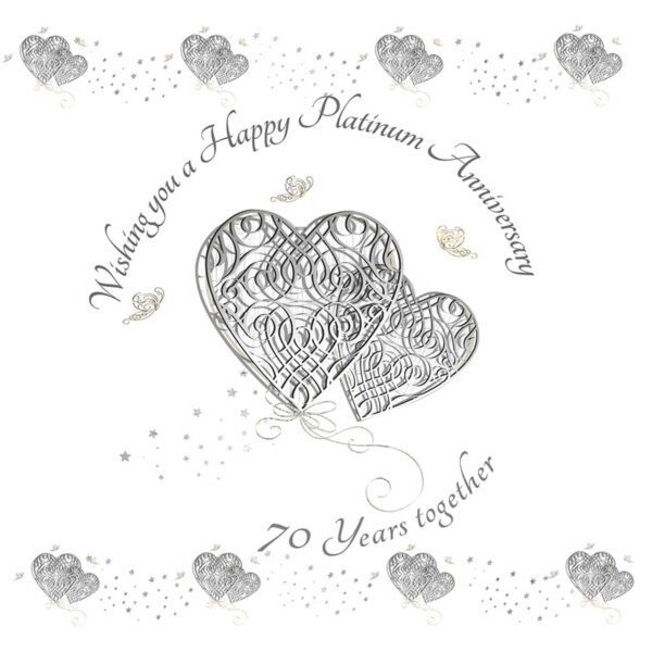 Wishing you a Happy Platinum Anniversary Greeting Card