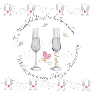 To a Wonderful Daughter & Son-in-Law Anniversary Greeting Card