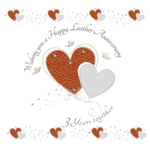 Wishing you a Happy Leather Anniversary Greeting Card